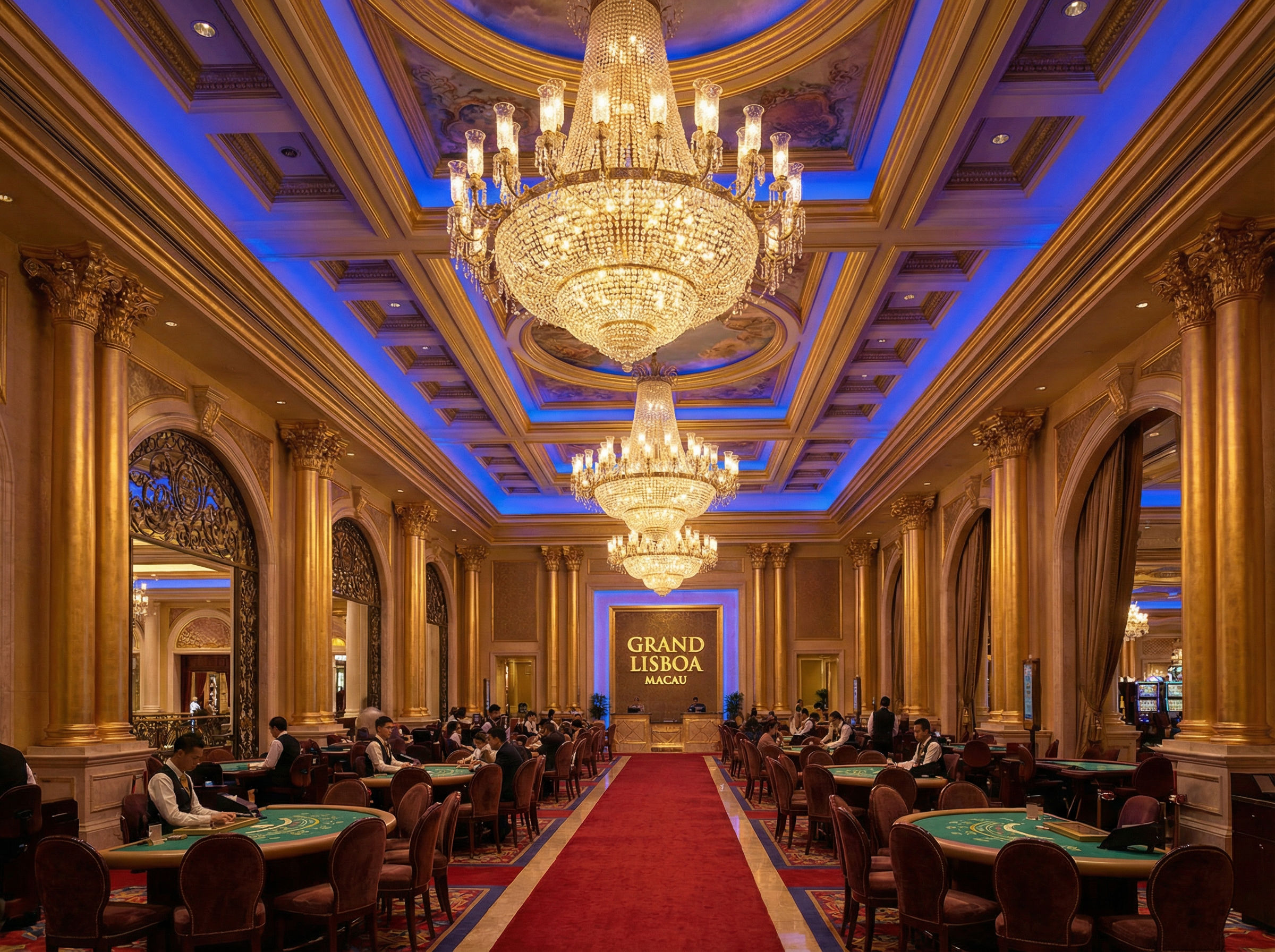 澳门银河 - 澳门赌场棋牌区域内景